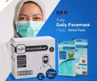 Facemask Masker Trasti 3 Ply Isi 4 Pcs- Hijab 1 61a8f6e8_6a59_4068_b329_83986098a4f3